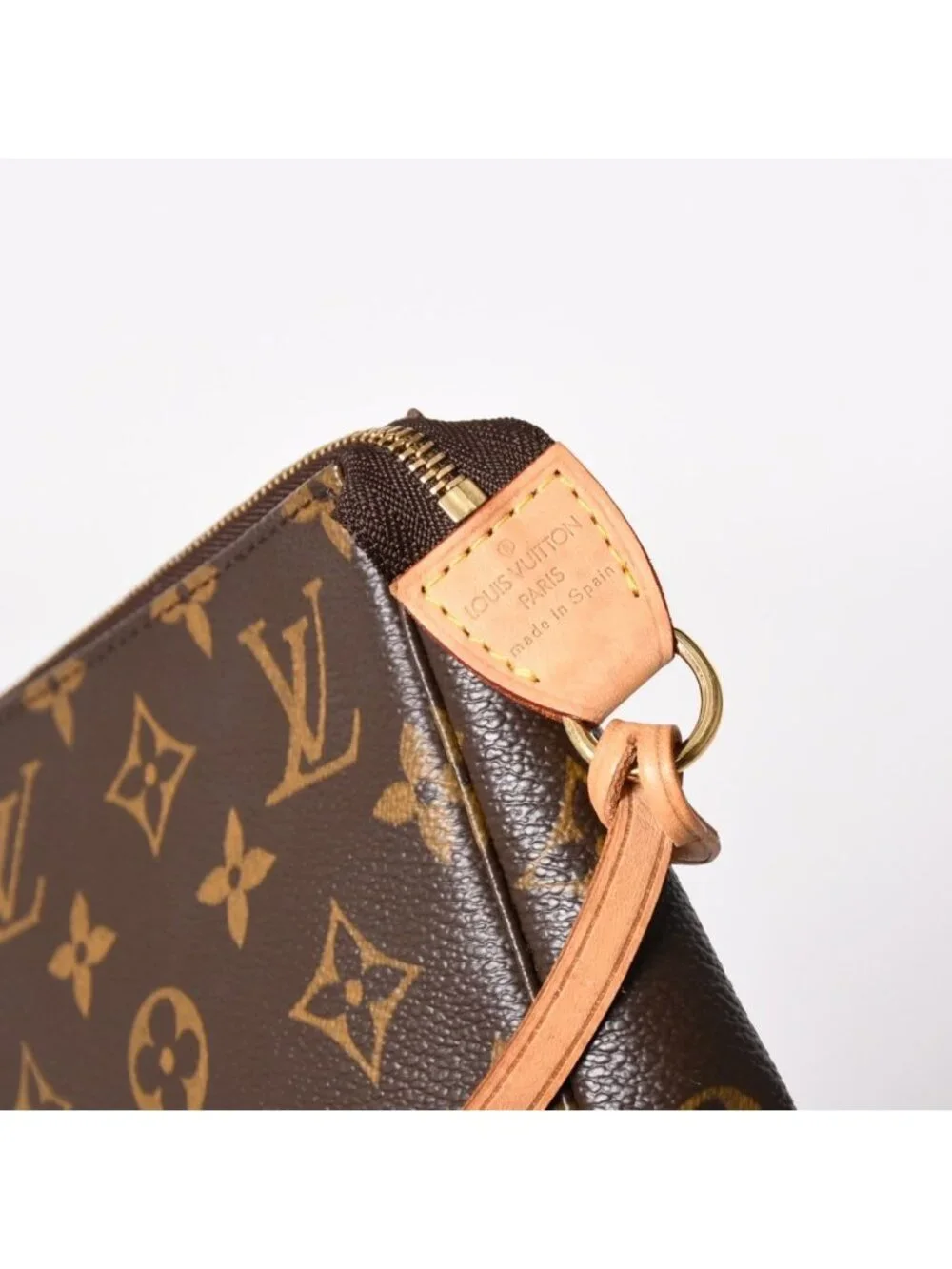 Louis Vuitton Pochette Accessoires Pouch Monogram Brown Leather